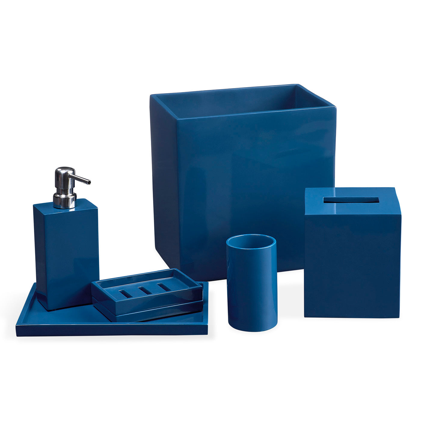 Ensemble de bain laqué bleu marine