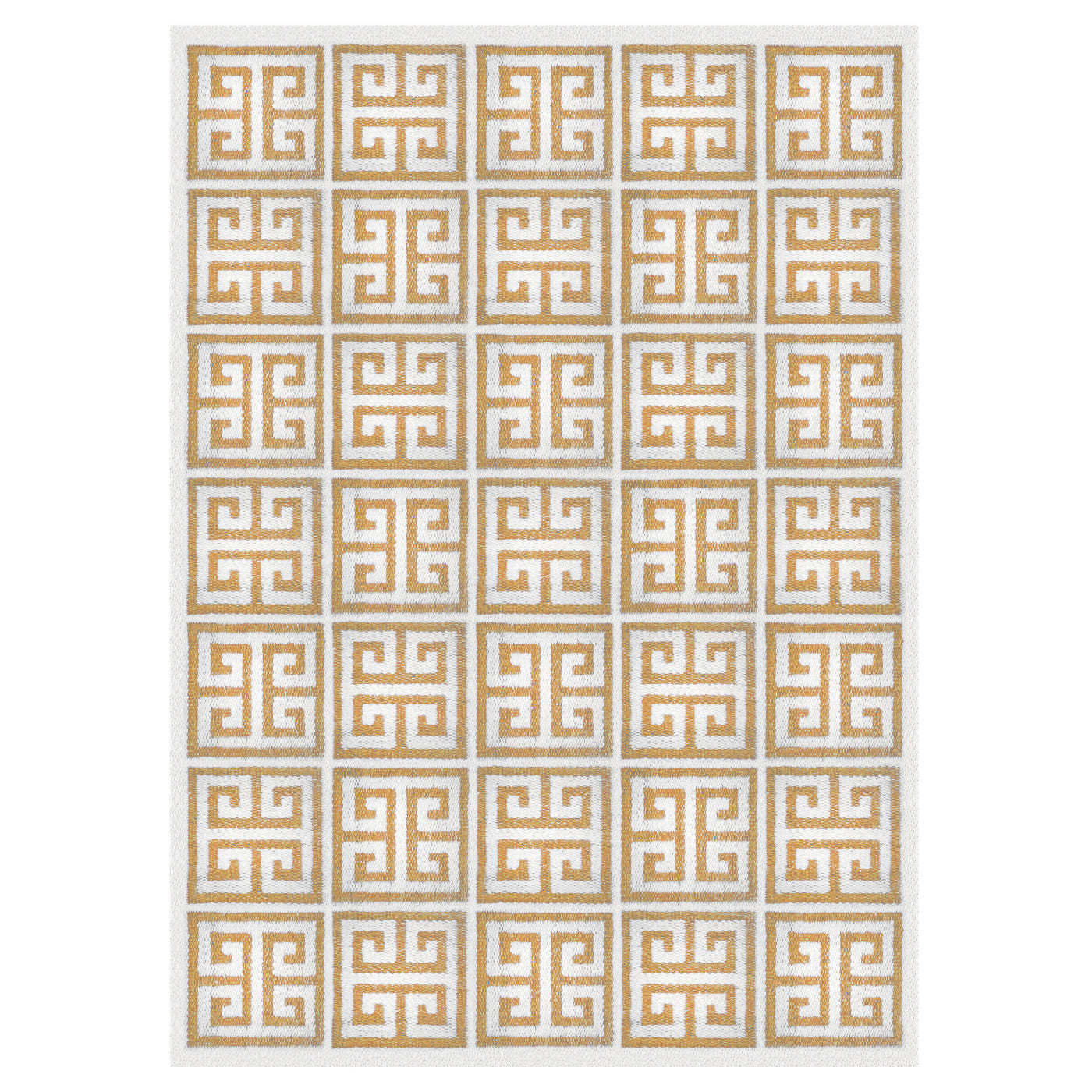 Tapis tissé plat à motif grec