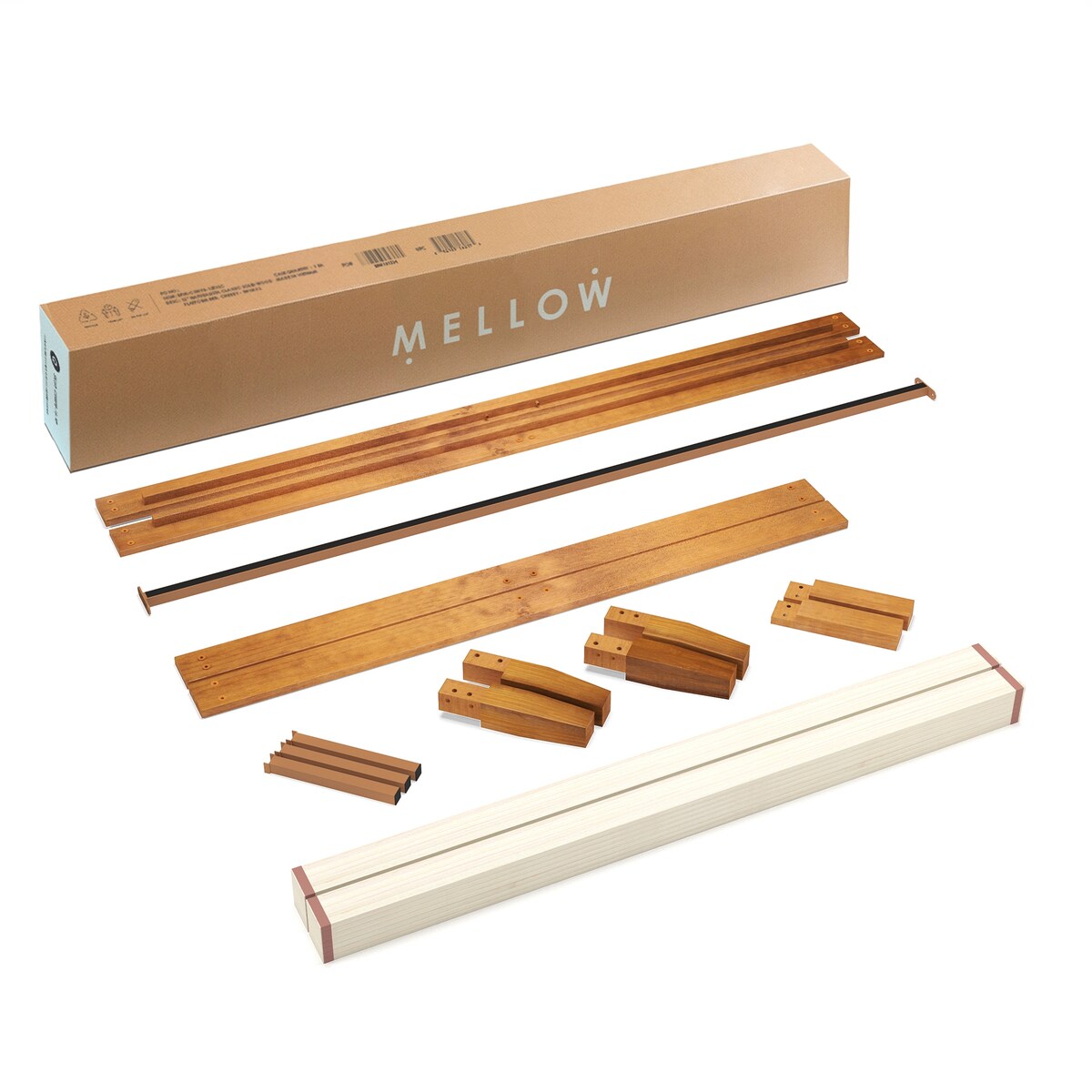 Cadre de lit plateforme classique en bois massif de 12 pouces