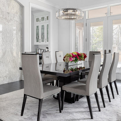 Lustre de style campagnard à 8 lumières de 63 cm (24,8 po), lustre en cristal, lustre tambour pour salle à manger, salon, chambre à coucher et cuisine