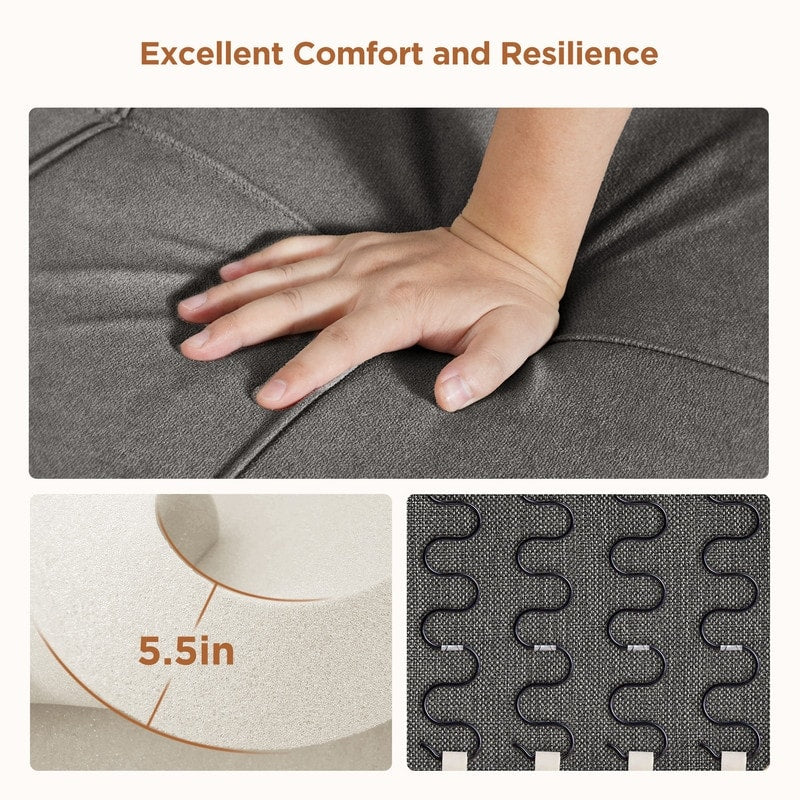 Canapé-lit convertible 3 en 1, avec fauteuil gigogne et lit pliant, idéal pour le salon.