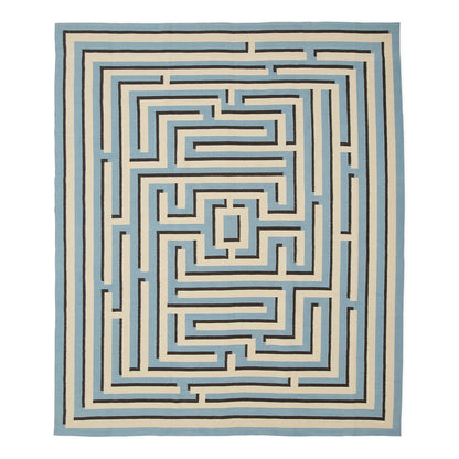Tapis Labyrinthe tissé à plat