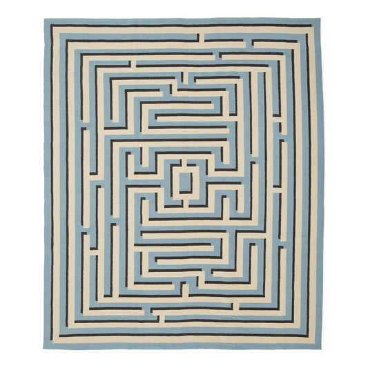Tapis Labyrinthe tissé à plat
