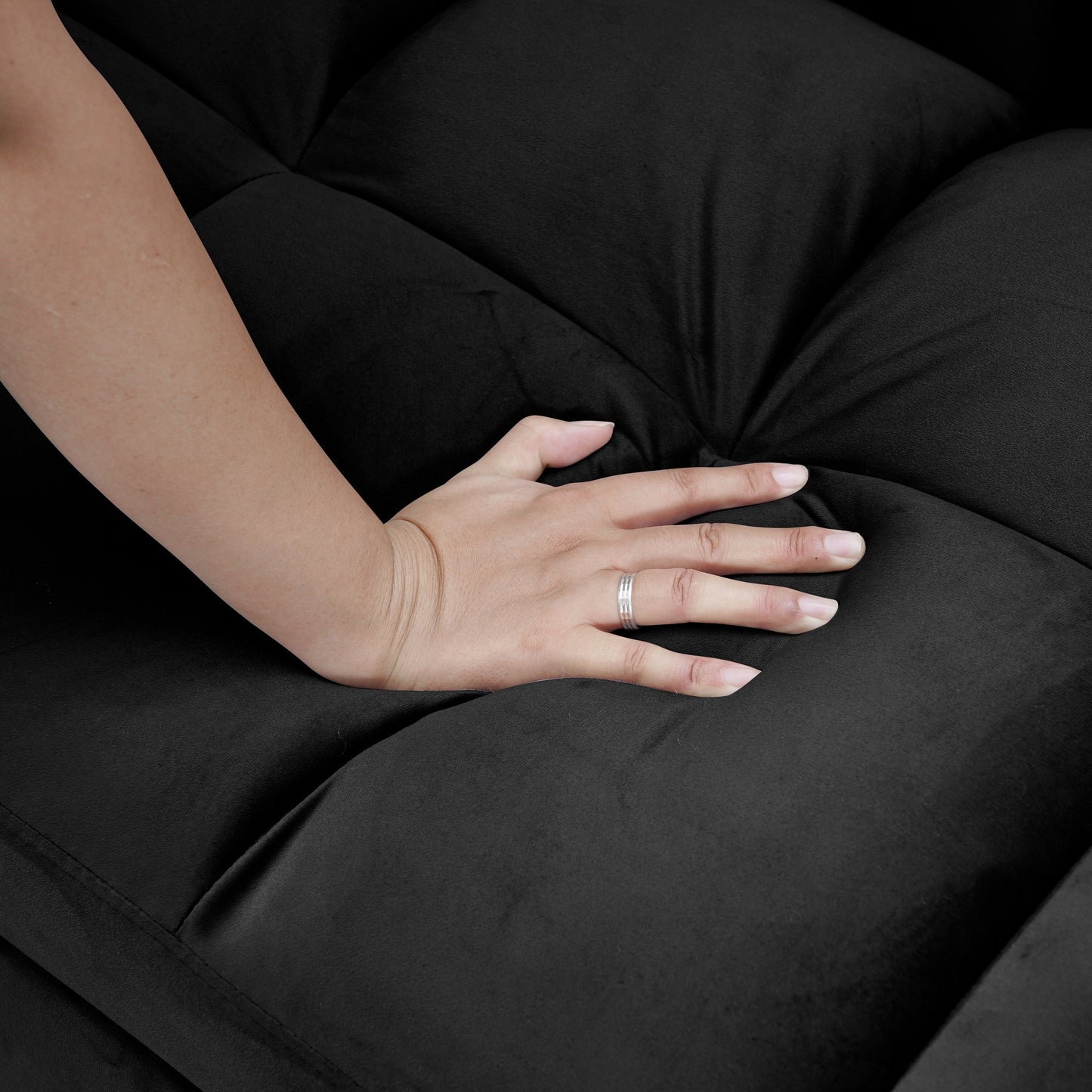 Canapé-lit convertible 3 en 1 en velours 64,96 avec dossier réglable, poche de rangement et capacité de charge de 227 kg