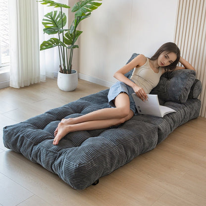 Canapé-lit pliant en velours côtelé, 8 places