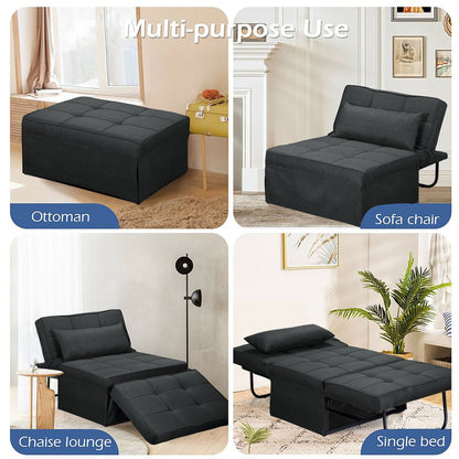 Canapé-lit convertible, fauteuil, pouf pliant, fauteuils inclinables pour salon