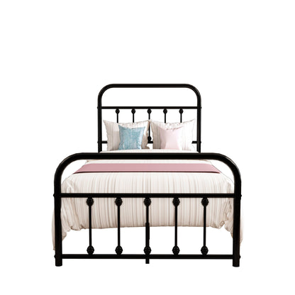 Cadre de lit plateforme en métal style vintage simple Alazyhome, montage facile