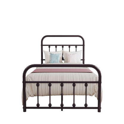 Cadre de lit plateforme en métal style vintage simple Alazyhome, montage facile