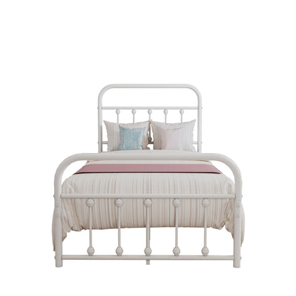 Cadre de lit plateforme en métal style vintage simple Alazyhome, montage facile