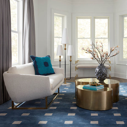 Tapis à petits carrés noué à la main