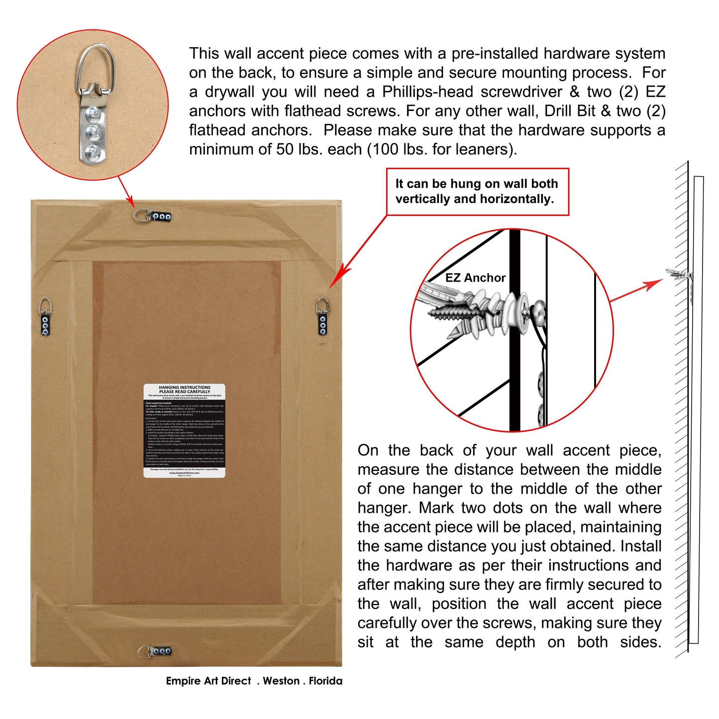 Miroir mural rectangulaire biseauté transparent HD pour salle de bain, coiffeuse, chambre, 3 tailles