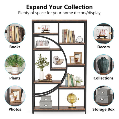 Étagère industrielle à 5 niveaux pour chambre, salon, bureau à domicile