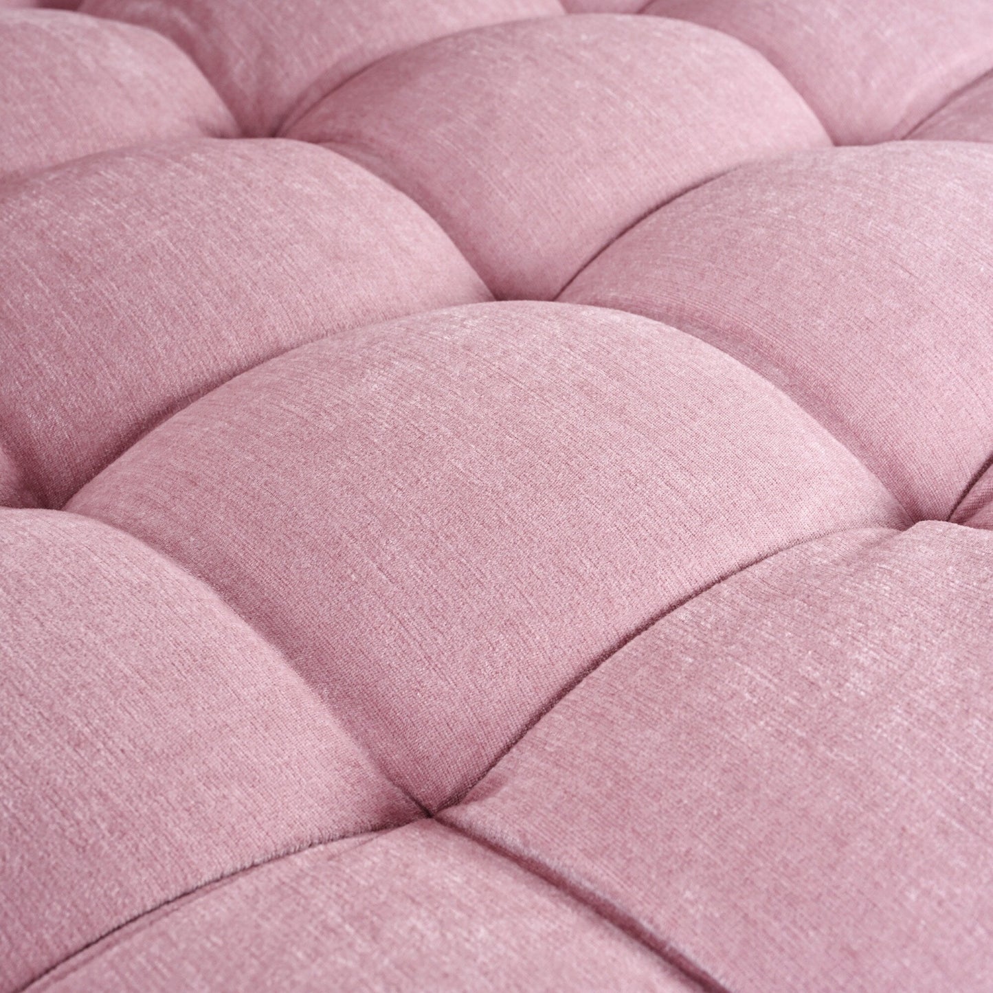 Canapé-lit méridienne en chenille, canapé rembourré avec dossier capitonné et 2 coussins amovibles pour salon