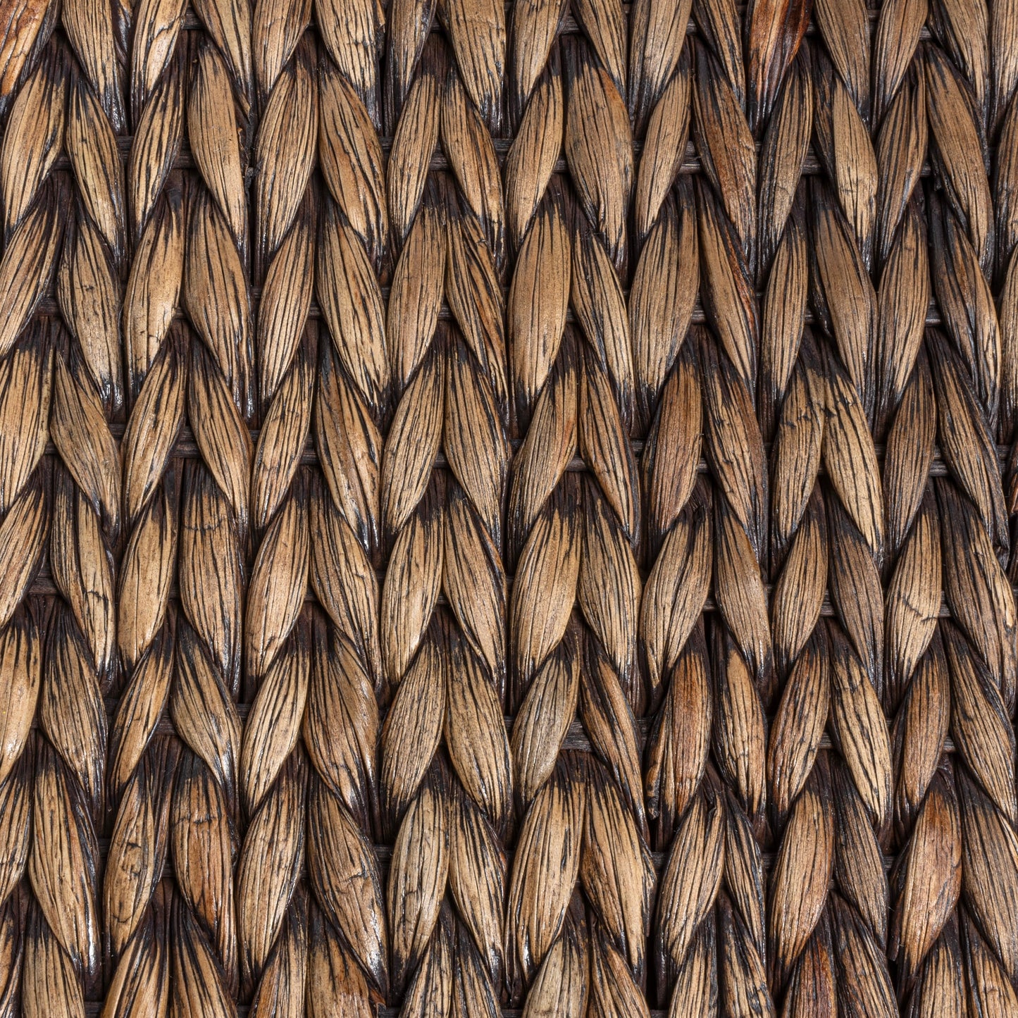 Bac de rangement sous lit en jacinthe/bois avec roulettes et poignées happimess