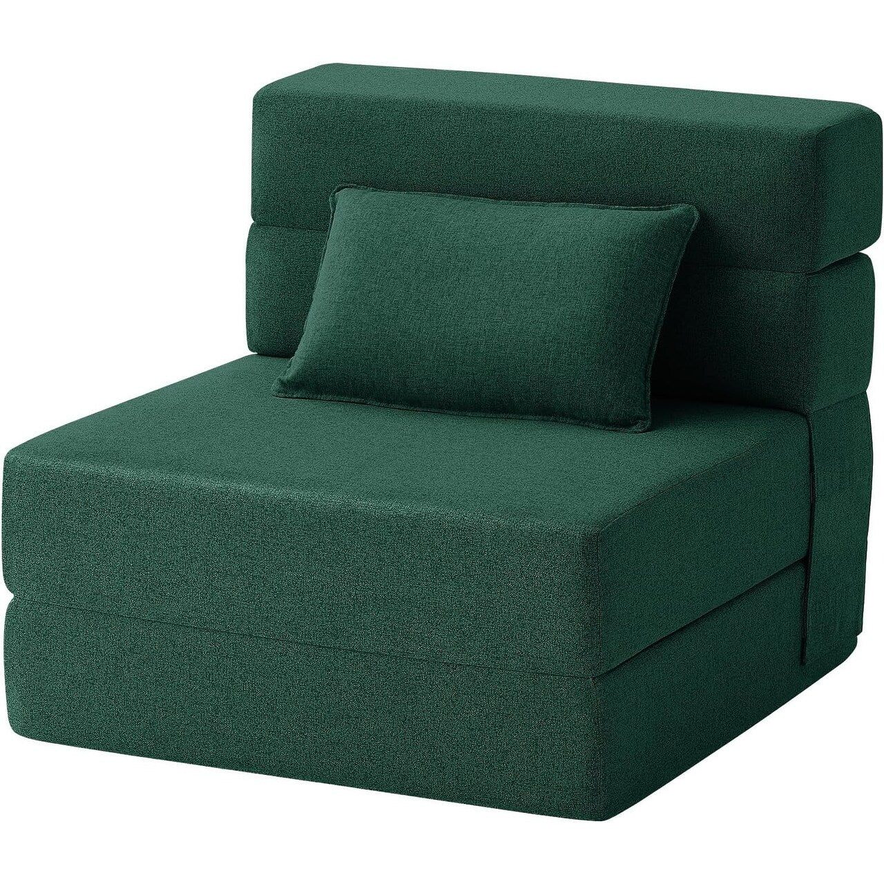 Canapé-lit convertible pliant - Fauteuil-lit moderne en lin avec oreiller et matelas pliable pour salon/chambre d'étudiant/chambre d'amis