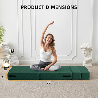 Canapé-lit convertible pliant - Fauteuil-lit moderne en lin avec oreiller et matelas pliable pour salon/chambre d'étudiant/chambre d'amis