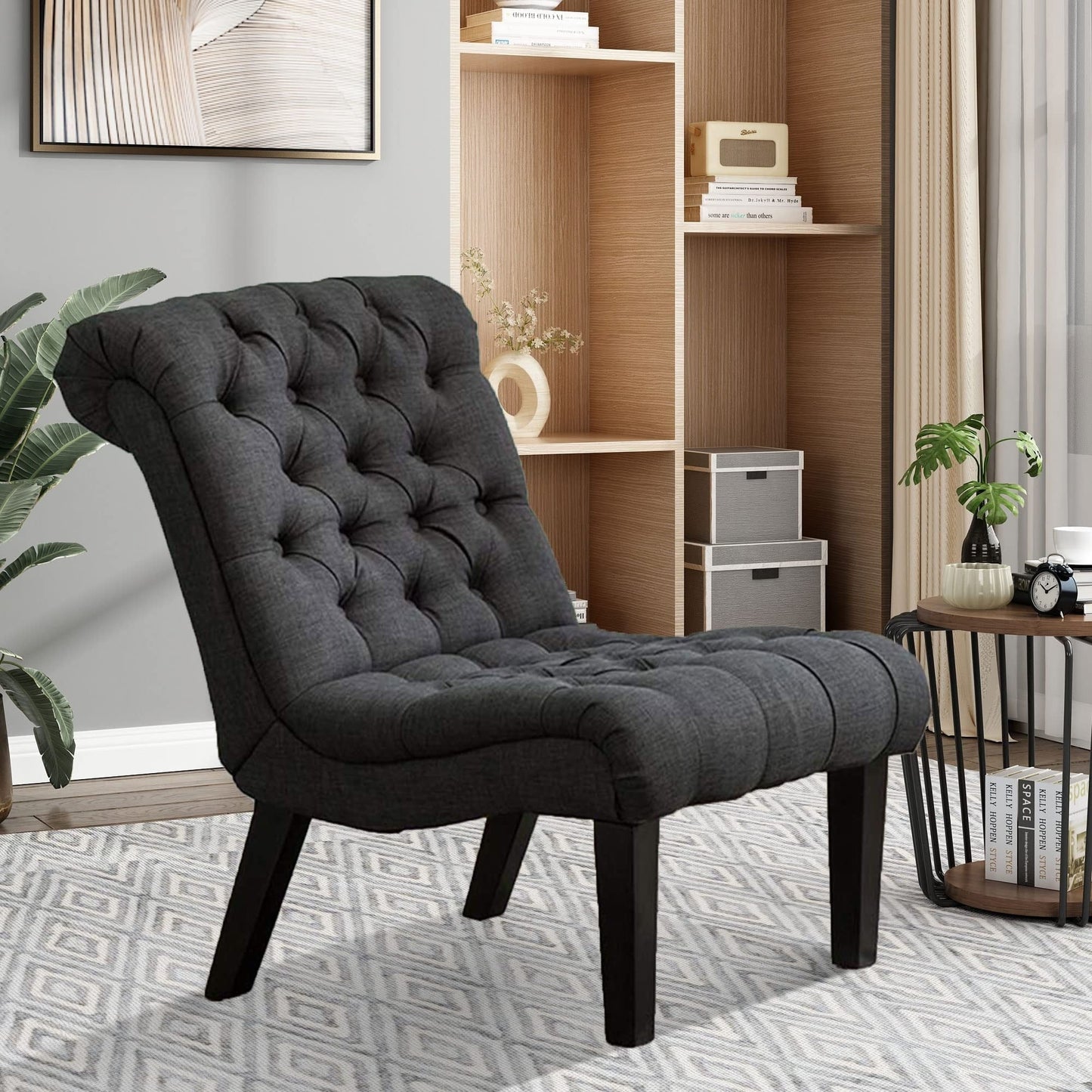 Chaise longue rembourrée, fauteuil d'appoint pour chambre à coucher et salon