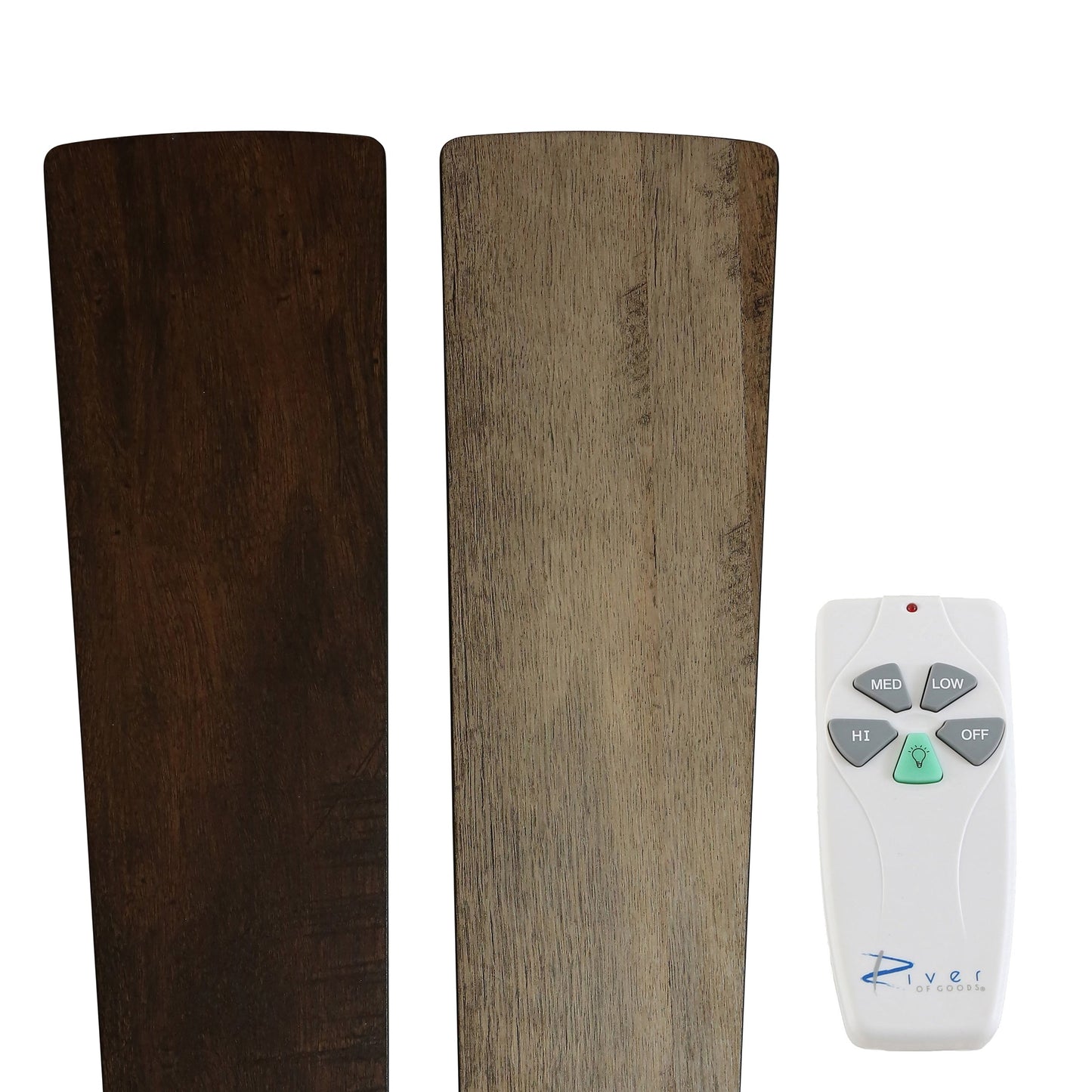 Ventilateur de plafond Della River of Goods en bronze huilé et vitrail, 52 pouces, 3 lumières, télécommandé