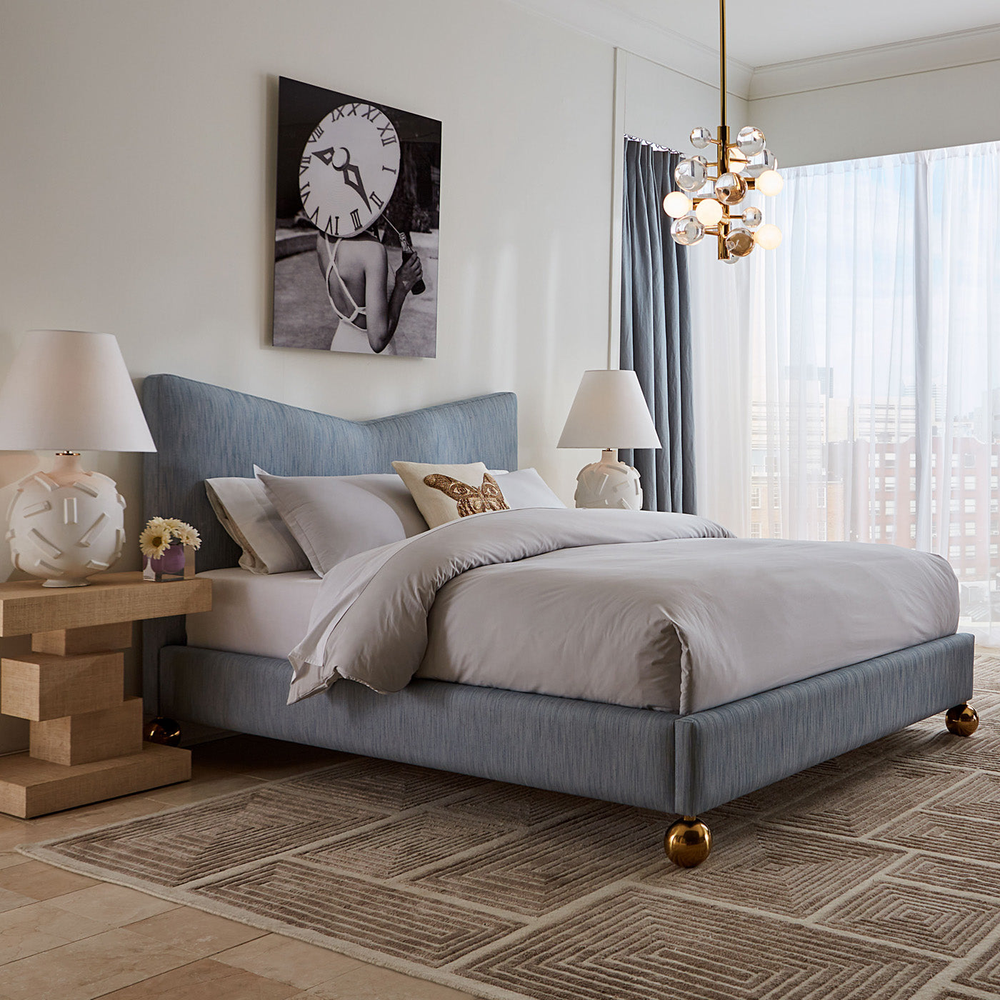 Lit King à chevrons