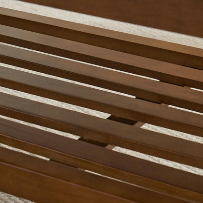 Banc à chaussures d'entrée avec rangement, revêtement en tissu et bois massif, 109 cm (43 pouces), banquette rembourrée pour salon et chambres