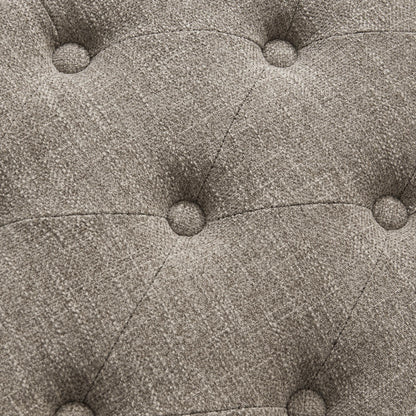 Banc à chaussures d'entrée avec rangement, revêtement en tissu et bois massif, 109 cm (43 pouces), banquette rembourrée pour salon et chambres