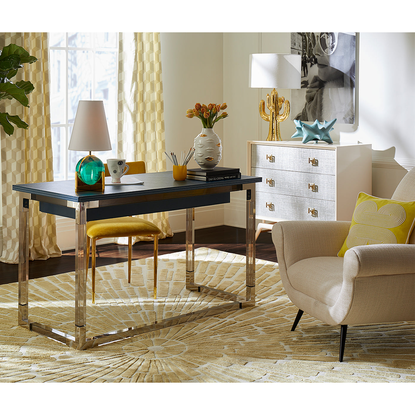 Tapis noué à la main Sunburst