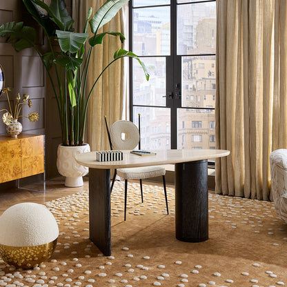 Bureau en travertin Oeuf