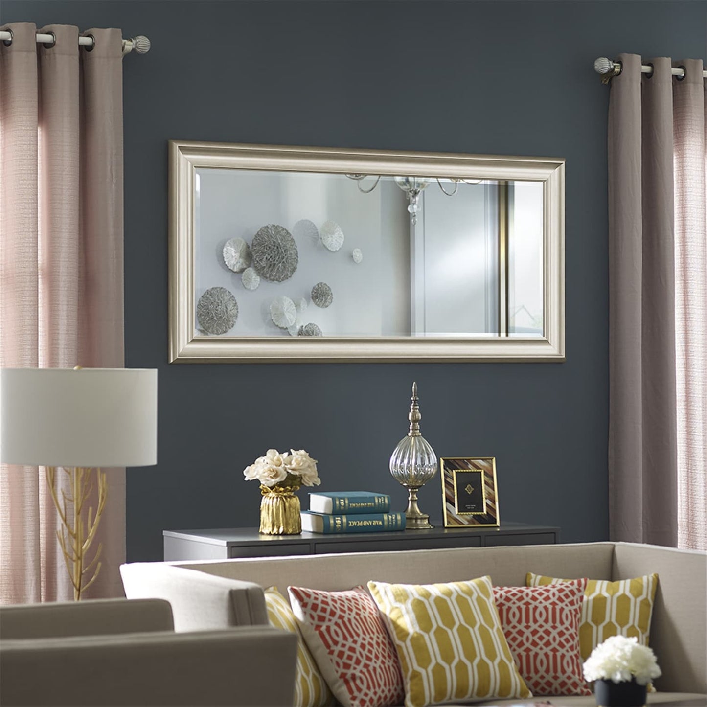 Miroir sur pied rectangulaire encadré - Grand miroir rectangulaire sur pied, miroir pleine longueur pour chambre et dressing