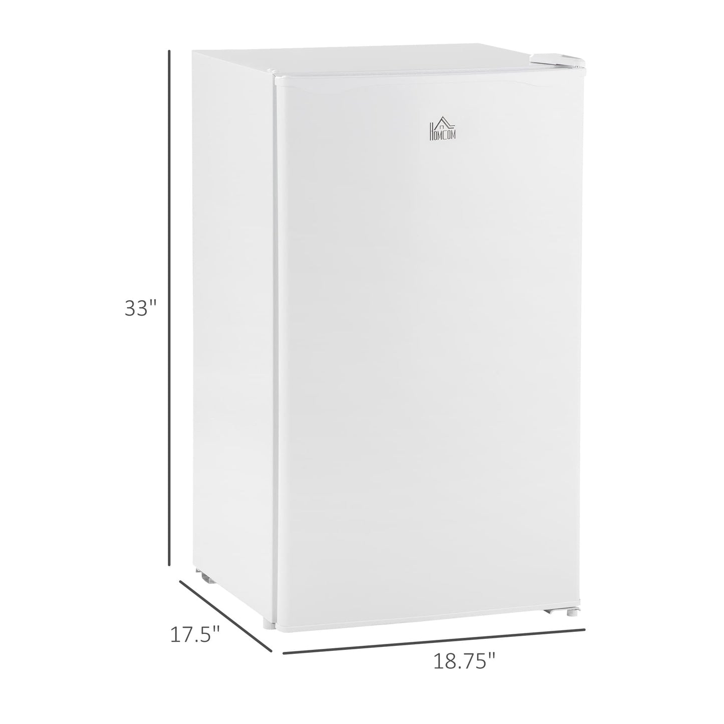 Mini-réfrigérateur HOMCOM 3,2 pi³ avec congélateur, réfrigérateur compact à une porte avec thermostat réglable pour chambre à coucher