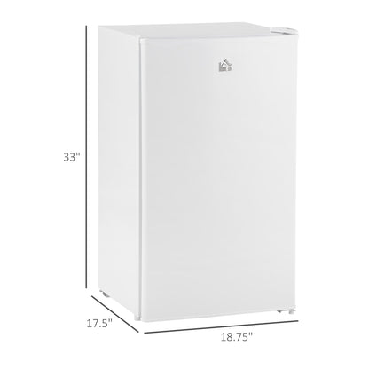 Mini-réfrigérateur HOMCOM 3,2 pi³ avec congélateur, réfrigérateur compact à une porte avec thermostat réglable pour chambre à coucher