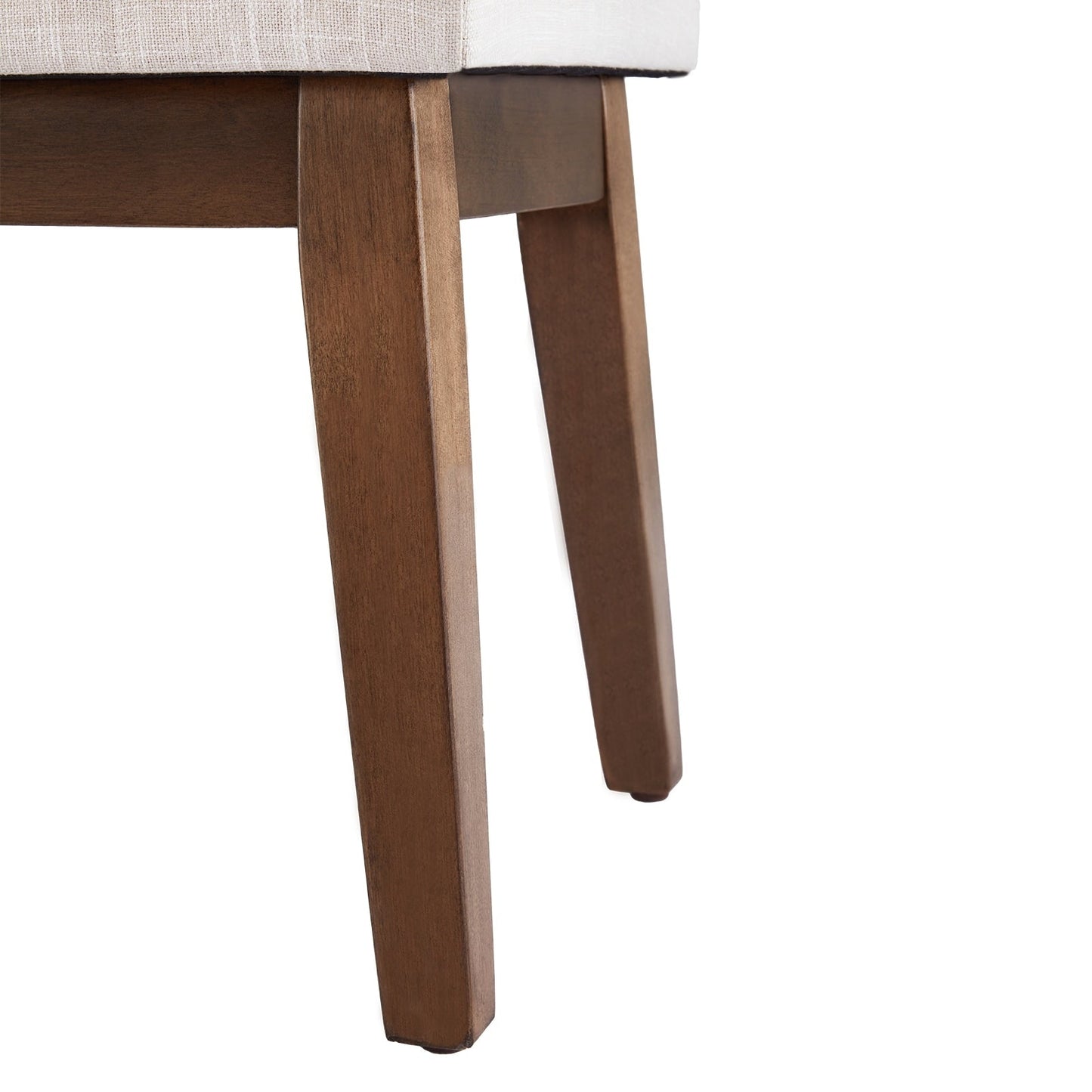 Banc d'entrée rembourré en tissu, banc de chambre à coucher pour pied de lit, beige, bois massif, 112 cm (44 pouces)