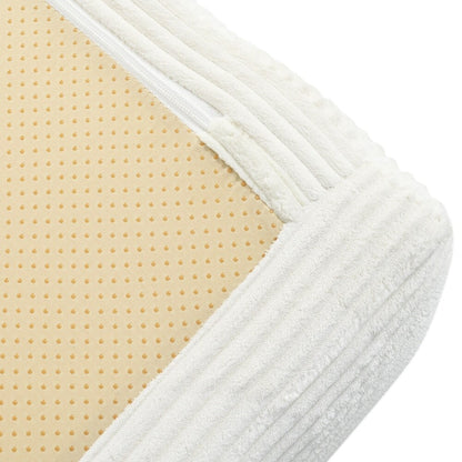 Canapé-lit modulable en forme de L en tissu velours côtelé