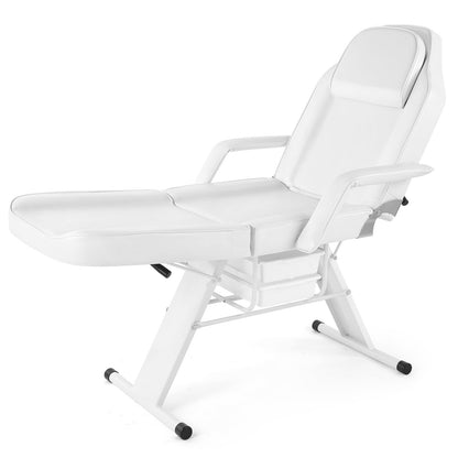 Salon de massage, fauteuil de tatouage, spa, table de soins du visage, Beauty White