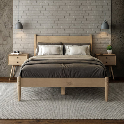 Lit à panneaux de style Mid-Century