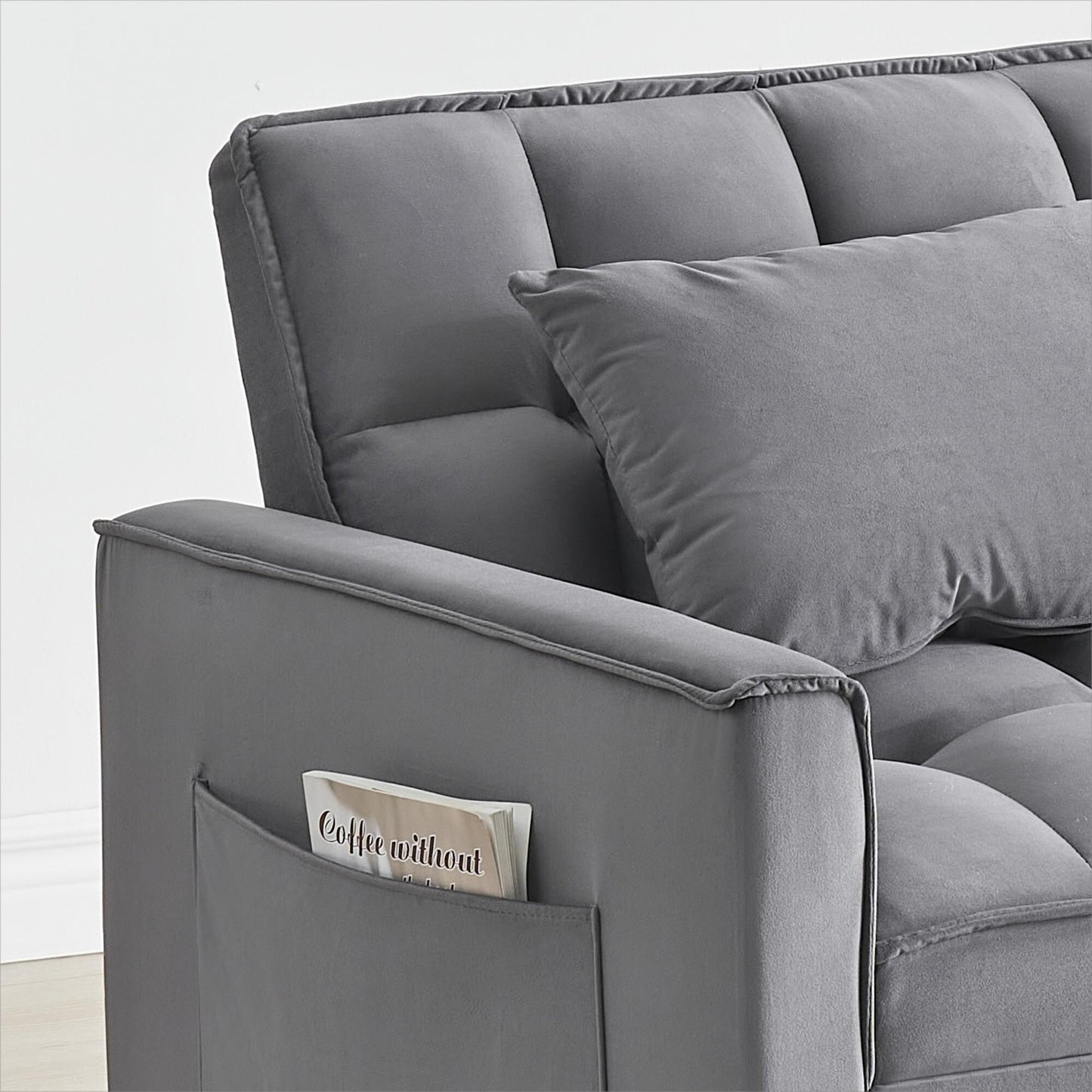 Canapé-lit convertible moderne 70,86 3 en 1 avec dossier réglable et roulettes pour salon