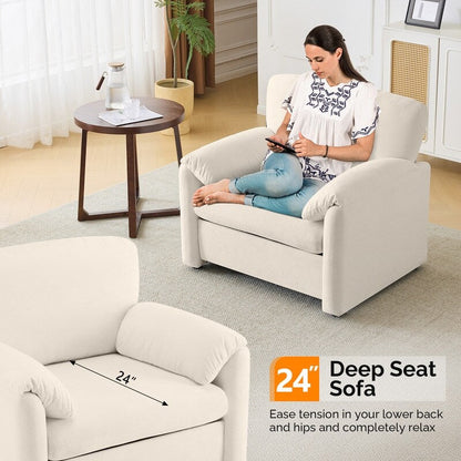 Fauteuil moderne à oreilles d'éléphant, canapé d'appoint confortable pour le salon et la chambre