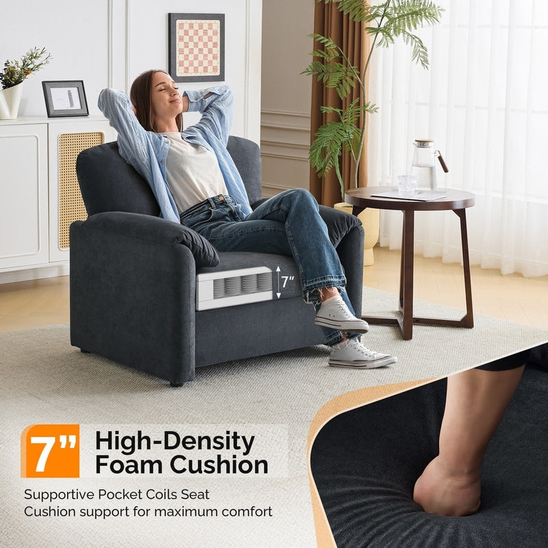 Fauteuil moderne à oreilles d'éléphant, canapé d'appoint confortable pour le salon et la chambre