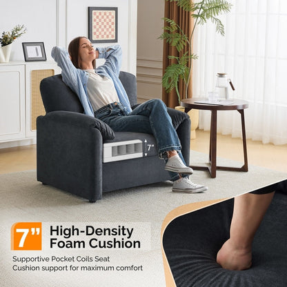 Fauteuil moderne à oreilles d'éléphant, canapé d'appoint confortable pour le salon et la chambre