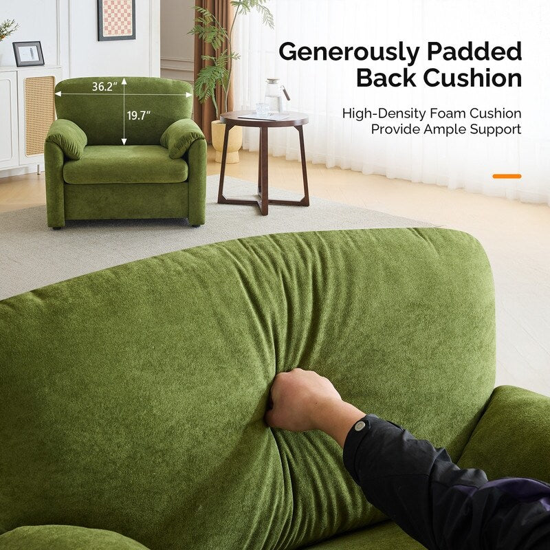 Fauteuil moderne à oreilles d'éléphant, canapé d'appoint confortable pour le salon et la chambre