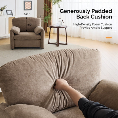 Fauteuil moderne à oreilles d'éléphant, canapé d'appoint confortable pour le salon et la chambre