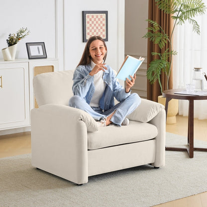 Fauteuil moderne à oreilles d'éléphant, canapé d'appoint confortable pour le salon et la chambre