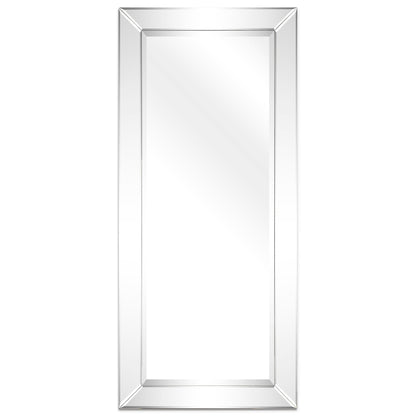 Miroir mural rectangulaire biseauté transparent HD pour salle de bain, coiffeuse, chambre, 3 tailles