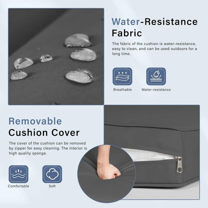 Ensemble de conversation extérieur Nuon 4/5 pièces, lit de jour en osier avec auvent, par Havenside Home