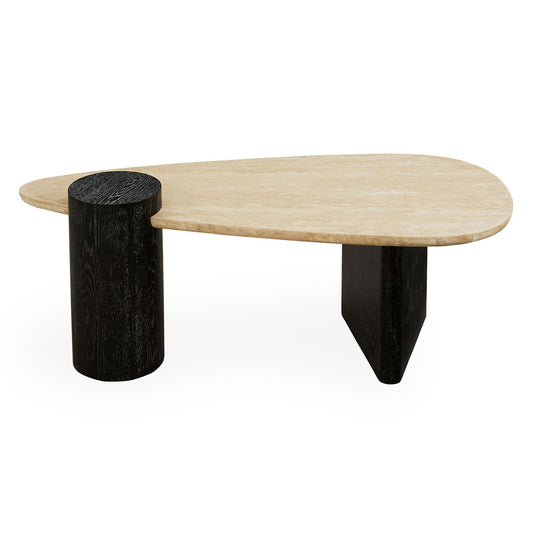 Table basse en travertin Œuf