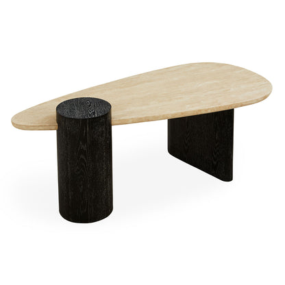 Table basse en travertin Œuf