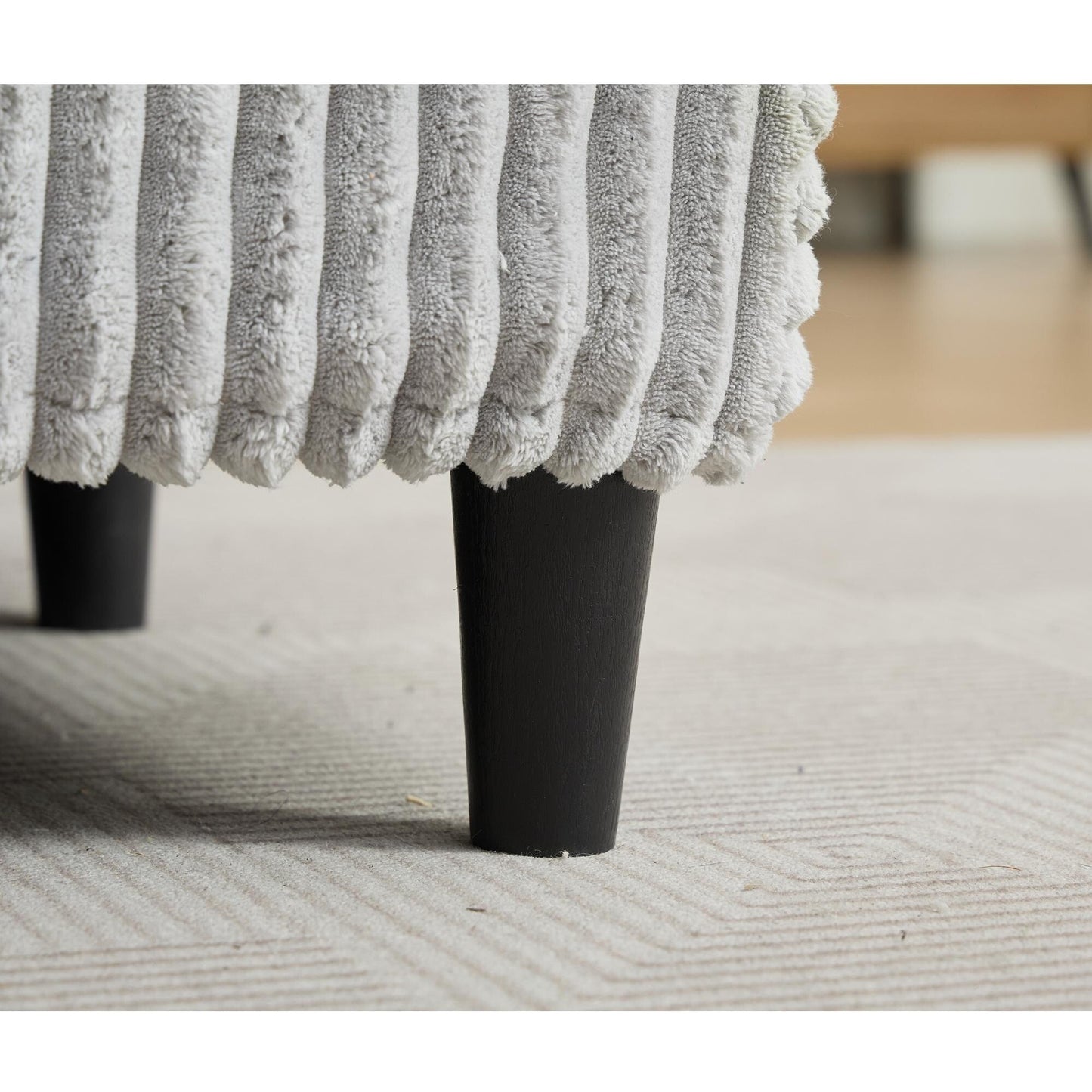 Canapé-lit surdimensionné en velours côtelé moelleux, réglable