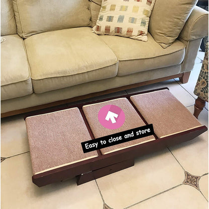 Escalier pliable portable 2 en 1 PAWLAND pour chiens et chats, idéal pour les lits hauts. Il sert également de marchepied facile à monter.