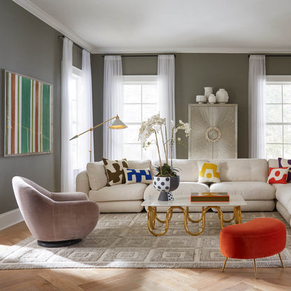 Canapé d'angle modulaire six pièces Pompidou 160