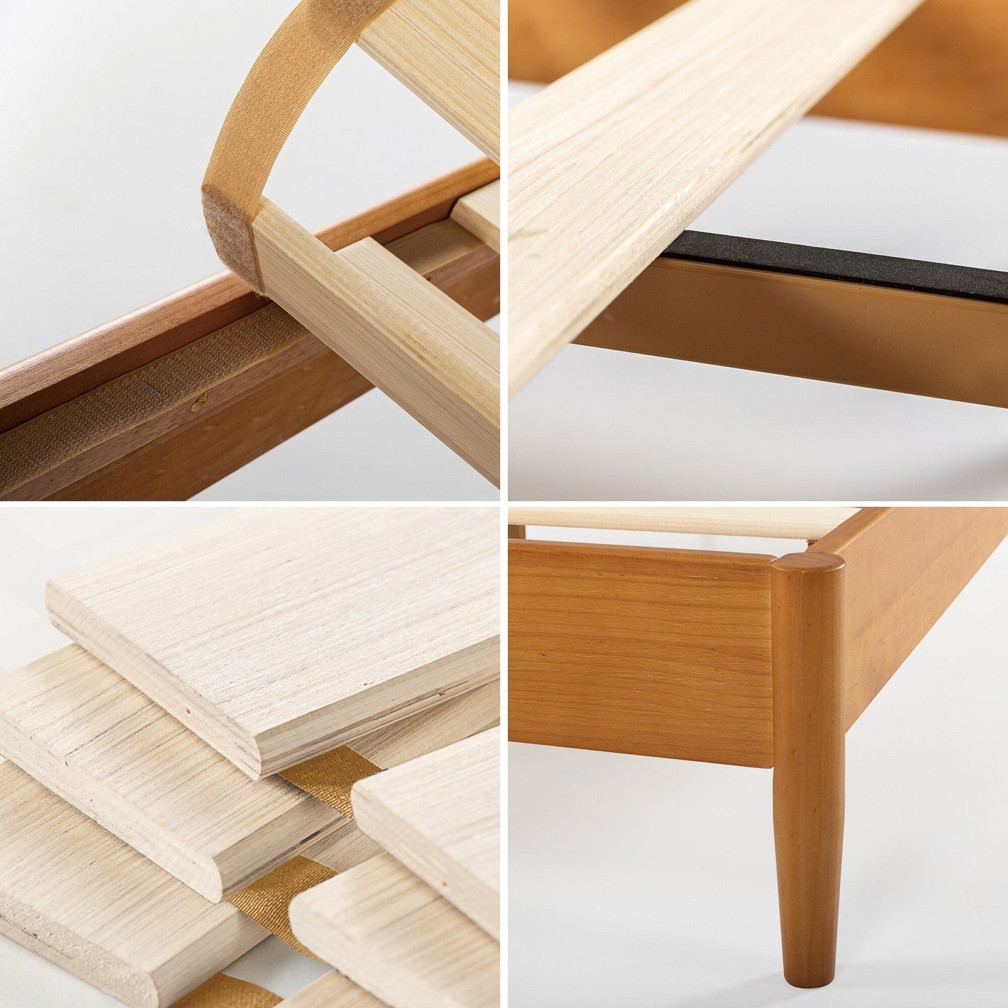 Cadre de lit plateforme en bois Priage par ZINUS, style Mid Century