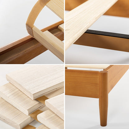 Cadre de lit plateforme en bois Priage par ZINUS, style Mid Century